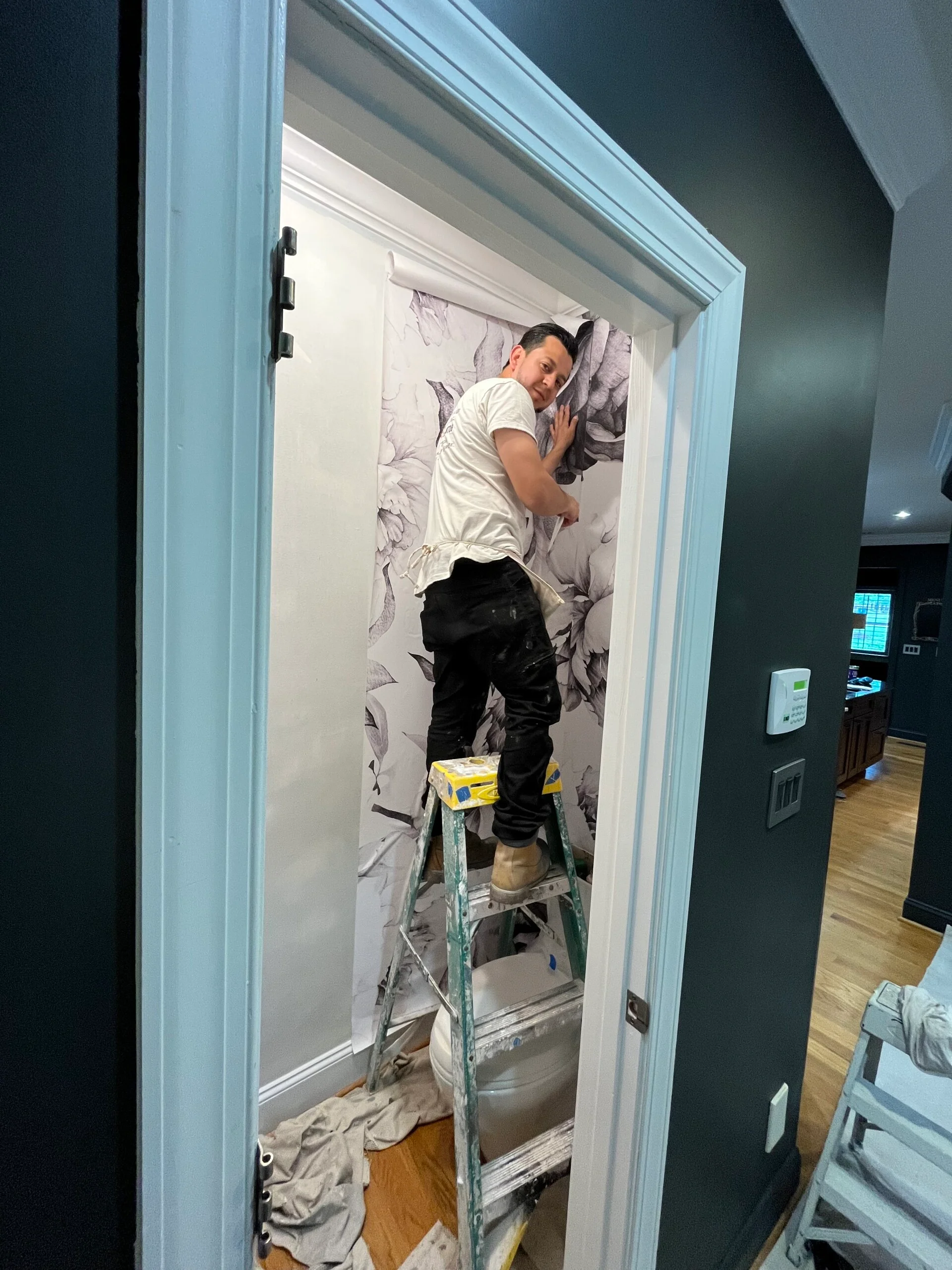 Finished wallpaper installation